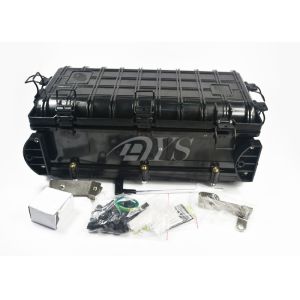 Black Waterproof Fiber Optical Splice Closure 1 / 16 Clip Clock Design Long Life