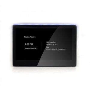 Glass Wall Mount Tablet With PoE, NFC, LED light Bar For Access Control