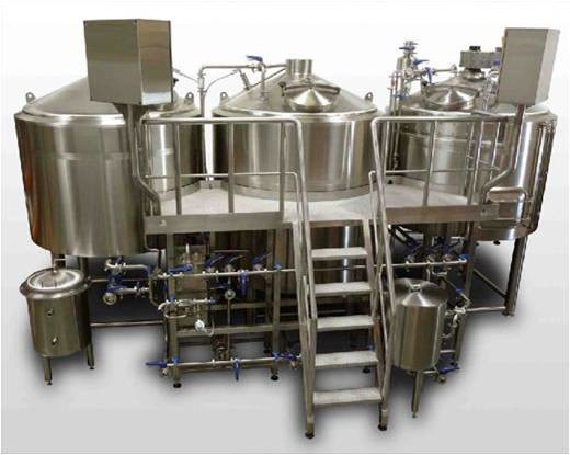 Quality 1500L Mirror Polished 3 Vessel Brewhouse With PLC Control wholesale