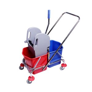 Heavy Duty Down Press 34L Double Mop Wringer Trolley