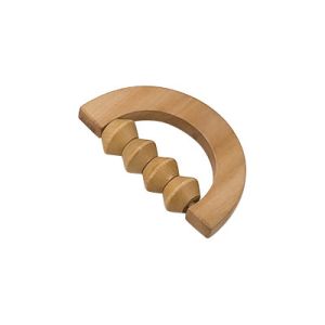 China Handheld Mini Wooden Body Massager Eco - Friendly With 4 Rollers on sale