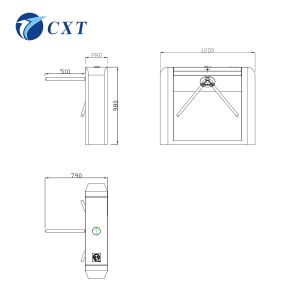 Fully Automatic Tripod Turnstile Gate with Anti-tailgating and Power-off Gate