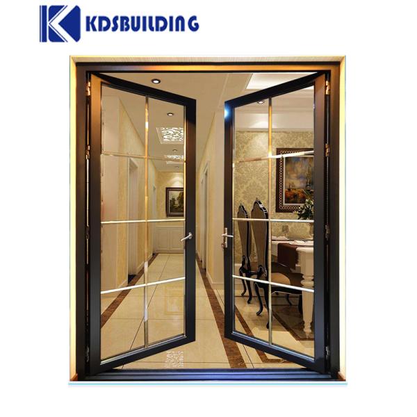 KDSBuilding High Quality Double Tempered Glass Aluminum Toilet Casment Single Swing Door For House