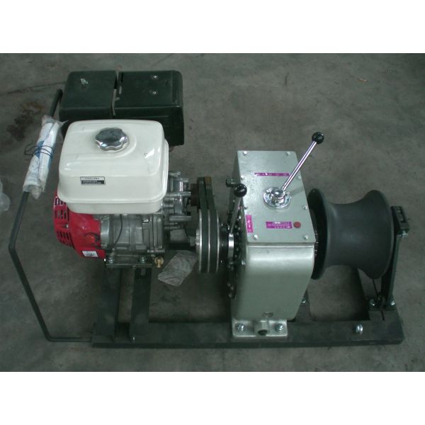 5 Ton Rated Capacity Petrol-Driven High-Speed Cable Winch Puller for Line Construction and Wire Lifting