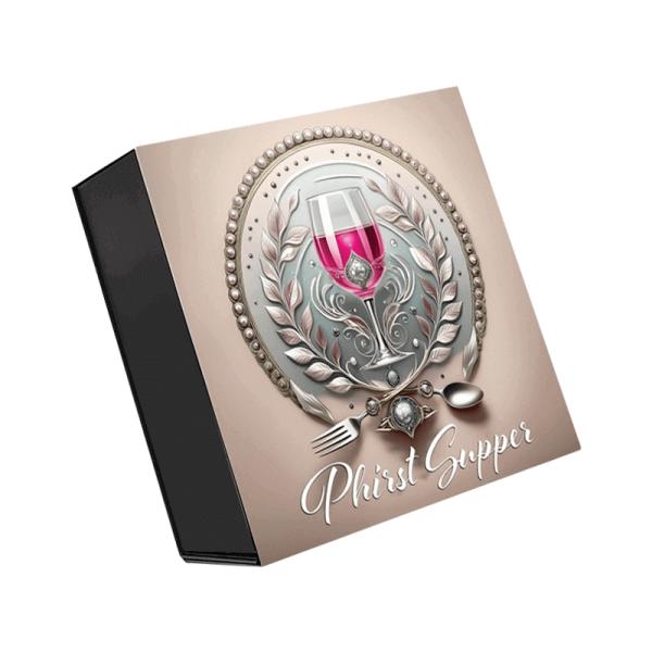 Luxury Paper Flip Top Cardboard Box Black Custom Magnetic Box Packaging