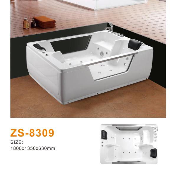 Premium Acrylic Freestanding Hydro-Massage Bathtub With Multi-Directional Jets For Targeted Relief