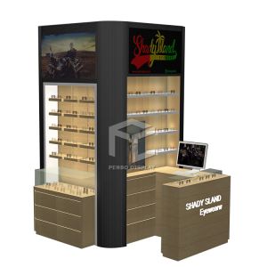 Flannelette Retail Eyewear Display Cabinet Shop Design CAD OEM