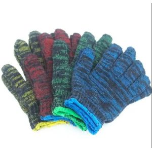 Colorful Cotton String Knitted Poly Hand Labor Safety Work Gloves for Knitted