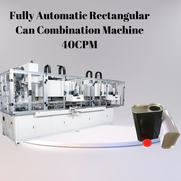 Quality Fully Automatic Rectangular Can Combination Machine 40cpm wholesale
