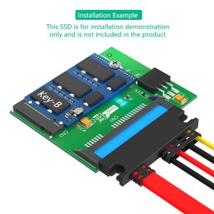 M.2 SATA SSD to SATA III 2.5-inch Adapter NGFF M.2 Key-B Expansion Card for