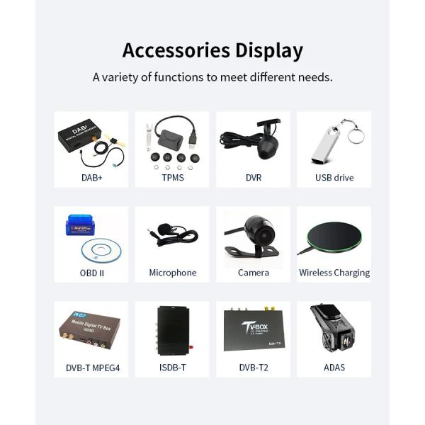 Car Multimedia Player With Android Auto Carplay For Toyota Highlander 2009-2014