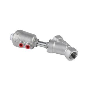 China SS304/316 Pneumatic Angle Seat Valve with Thread/Clamp/Weld/Flange Connection Full Stainless Steel on sale
