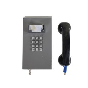 Grey Corrosion Resistance Vandal Proof Telephone With ABS Material Handset