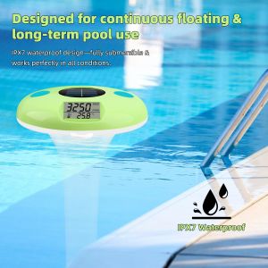 Solar-Powered 2-in-1 Salinity & Temp Tester for Pools