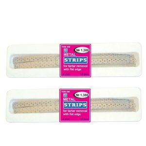 Flat Edge 12pcs/pk Class II Manual TOR VM Perforated Prophylactic Metal Strips