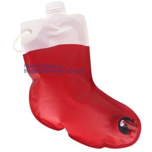 Custom Reusable Juice Food Packaging Plastic Bag Alcohol Drink Wine Spout Pouch