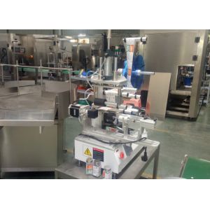 Square Flat Semi Automatic Bottle Labeler No Wrinkles Convenient Adjustment