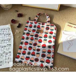 12 Oz Canvas Lazy Strapping Travel Drawstring Makeup Pouch Cosmetic Bag,Zipper