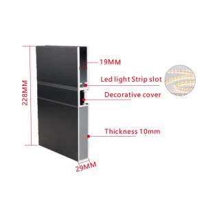 Cheap Aluminium Profile Glass Guardial Base Railing Glass Aluminum Channel With LED Light for sale