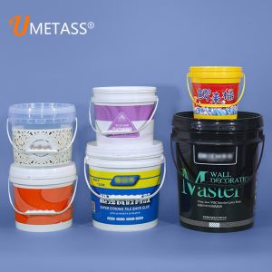 Customized 5 Gallon 20 Liter PP Paint Bucket with Plastic Handle and Silk Screen