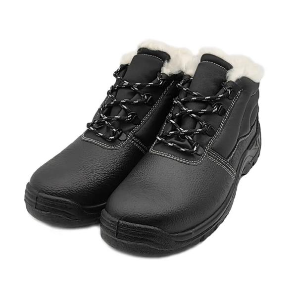 Industrial Winter Safety Shoes Unisex Wool Lined Winter Boots Anti Puncture