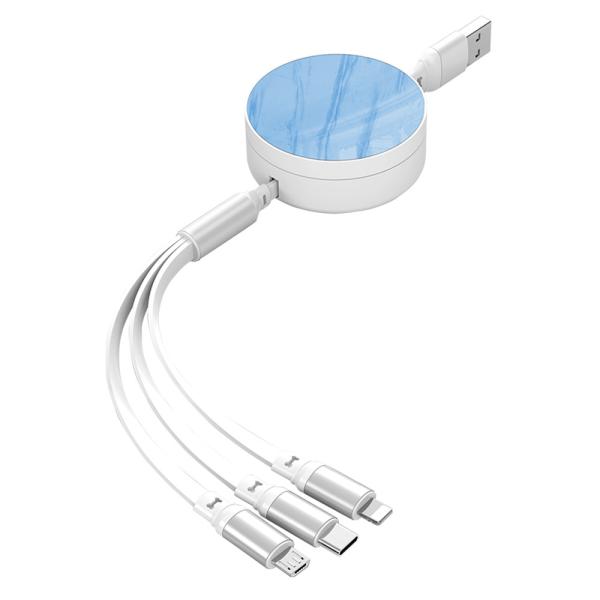 Customizable 3 In 1 Data Cable 66W 1.2M 2A TPE with ABS and Aluminum Alloy