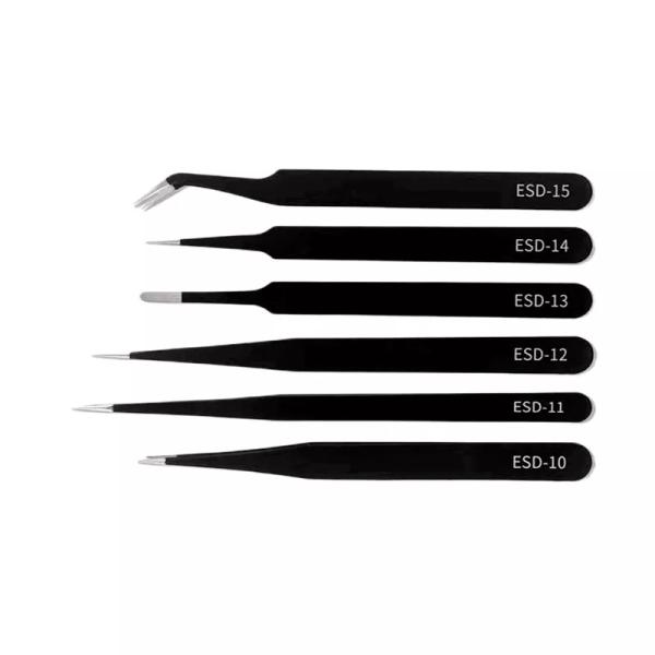 Antistatic ESD Vetus Eye Brow Tweezers Conductive Lash Tweezers