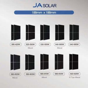 JA Solar Panels 575w 580w 585w 590w 595w 600w with Panel Dimensions 2333*1134