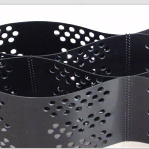 Smooth Surface HDPE Geocell 100mm Height Black Color With Hole