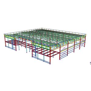 Portal Frame Prefabricated Steel Structure Anti Corrosive Paint Hot Dipped
