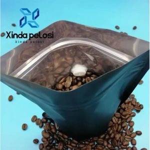 High Quality Coffee Valve Customized Gusset Bag Biodegradable Coffee Degassing