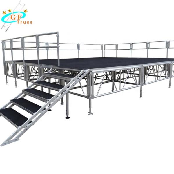 Quality portable stage for outdoor concert stage truss system/aluminum stage easy assemble wholesale