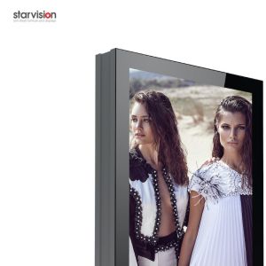 Aluminum Alloy IP55 Scrolling Poster Display Mupi Light Box Floor Standing