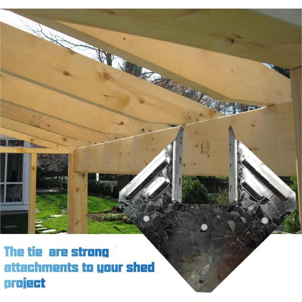 Construction Truss to Rafter Connector for Black Hurricane Tie Wood Timber Connectors