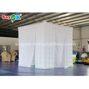Cheap Inflatable Party Tent Two Doors Inflatable Portable Photo Booth White Oxford Cloth / Remote Control for sale