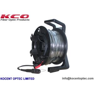 China CPRI 100m Armored Outdoor Fiber Optic Patch Cable 4.8mm G657A Rooling Car Cable Drum for Military on sale