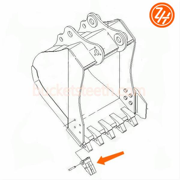SHANTUI Abrasion Resistant E161-3027RC R200 R210 R220 Excavator Bucket Teeth Heavy Equipment HYUNDAI