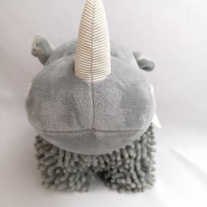 Customized PP Cotton Stuffed Animal Toys Plush Grey Rhinoceros Plush Doll