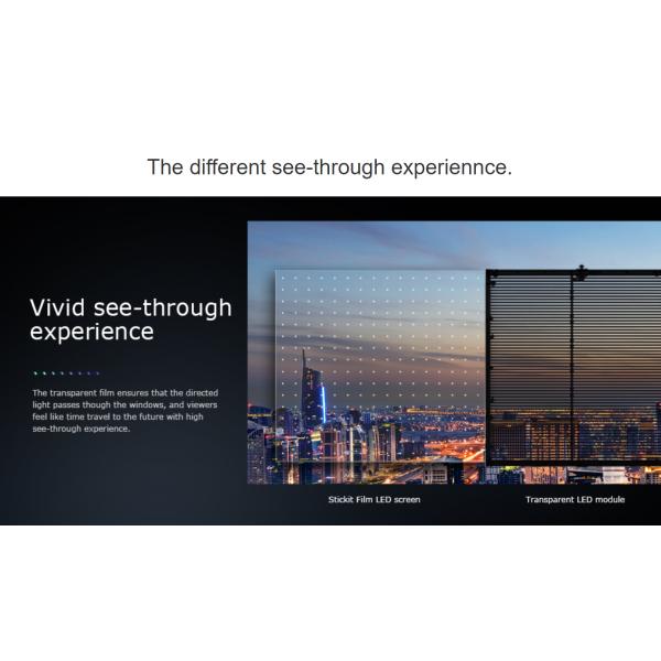 Window Glass Adhesive Outdoor Transparent Led Screen Display P8 P10 P16