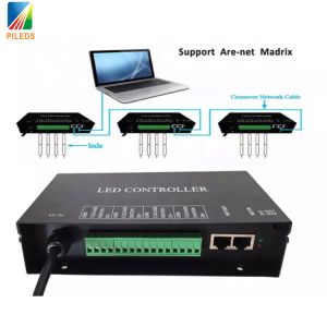 4096 pixels Salve DMX LED Controller H802RA 4 Ports Aluminum Alloy Material