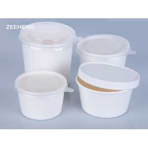Plastic / Paper Lid Cold Drink 16oz Soup Cup Recyclable and Versatile for Any Drink