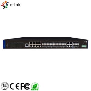 8 / 16 Port SFP Network Industrial Gigabit Ethernet Switch IPv6 Protocol No Fan