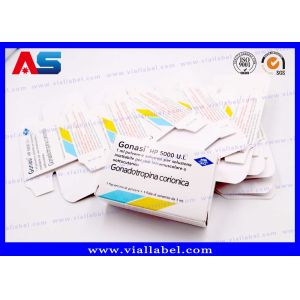 Customized Glass Bottle Paper 10ml Vial Boxes For Pregnyl Hcg Pharmaceutical