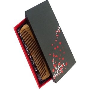 comb and mirror packaging rigid paper box horn comb pack gift box peach comb box
