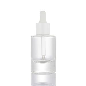 OEM/OEM service transparent matte 30ml liquid essential oil hair dropper bottle
