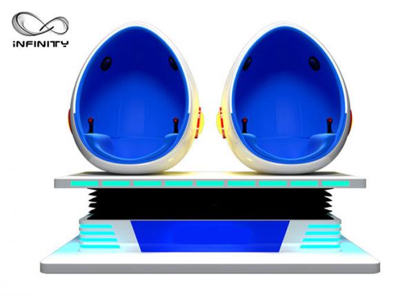 Quality INFINITY Popular 9D Egg VR Cinema 2 Seats Blue / White Color For Business Investment wholesale