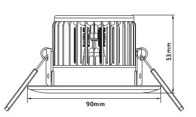 Quality High Efficiency 5W / 450 Lumen / AC85 - 265V / 120 Degree Aluminum LED Ceiling Lamp wholesale
