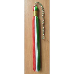 Cheap Wholesale Double Color Custom 8&quot; Graduation Chainette Rayon Trimmings with 6&quot; Loop for sale