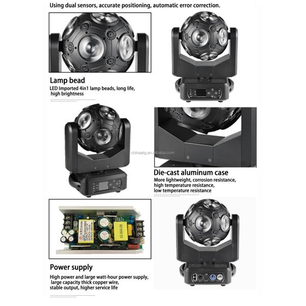 Football LED Moving Head Light 12 10W With RGBW 4 In 1 Control And Self Walking