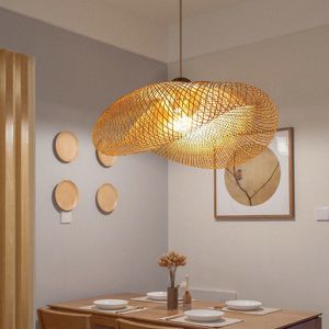 China Handmade bamboo weaving art lamp bamboo art dining room bedroom bamboo rattan light(WH-WP-38) on sale
